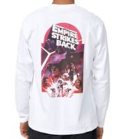 RE:COVERED X STAR WARS Camisa de manga larga para hombre El Imperio Contraataca Camisa de algodón Manga larga MMSTW2452 Blanco/Rojo