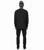 RE:COVERED X Nickelodeon Men's Crew Neck Shirt with Garfield Print, Cotton Long Sleeve MMNICK323, Black