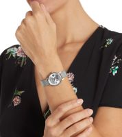 Pierre Cardin Women's Watch with Dial and Silver Circle Details, Analog Quartz Watch with Stainless Steel Bracelet, 3 ATM, 28 mm, CCM.050, Silver or Gold
