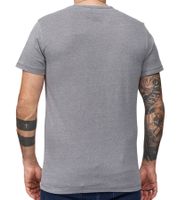 RE:COVERED X BUDWEISER Herren T-Shirt mit großem "King of Beers"-Print Alltags-Shirt Kurzarm-Shirt MMABI408 Grau