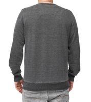 RE:COVERED X BSA Herren Rundhals-Pullover mit ‎‎"British Motor Flag"-Print Langarm-Shirt Sweat-Shirt MMBSA301 Grau