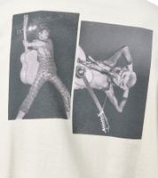 RE:COVERED X Bowie Herren T-Shirt mit "David Bowie King of Rock"-Print Baumwoll-Shirt Rundhals-Shirt MMPER769 Beige