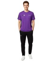Mercedes-Benz AMG Petronas F1 T-shirt da uomo con loghi degli sponsor o George Russell Print Maglietta a maniche corte verde neon o viola