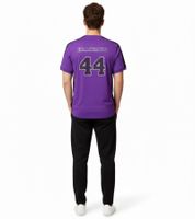 Mercedes-Benz AMG Petronas F1 T-shirt da uomo con loghi degli sponsor o George Russell Print Maglietta a maniche corte verde neon o viola