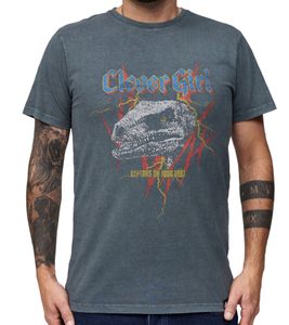 RE:COVERED X Jurassic Park T-Shirt Herren Rundhals-Shirt mit ‎‎"Raptors on Tour 1993"-Print Baumwoll-Shirt MMUNV1946 Grau