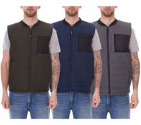 11 PROJECT PURlle Men's Quilted Puffer Vest Lifestyle Vest 20715253-ME Gray, Dark Green, or Dark Blue