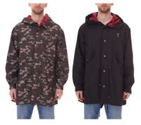 Cavallo de Ferro Men's Camouflage Parka, Autumn Jacket with Hood, Transition Jacket, CSJA002, Green or Black