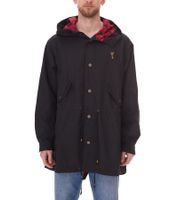Cavallo de Ferro Men's Camouflage Parka, Autumn Jacket with Hood, Transition Jacket, CSJA002, Green or Black