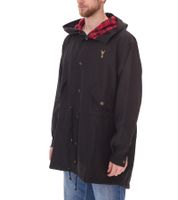 Cavallo de Ferro Men's Camouflage Parka, Autumn Jacket with Hood, Transition Jacket, CSJA002, Green or Black