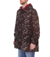 Cavallo de Ferro Men's Camouflage Parka, Autumn Jacket with Hood, Transition Jacket, CSJA002, Green or Black