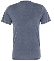 RE:COVERED X Disney Herren T-Shirt mit Mickey Mouse Print Baumwoll-Shirt im Batik Look Rundhals-Shirt Dunkelblau, Blau Batik oder Grau