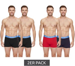 Lot de 2 U.S. POLO ASSN. Boxer homme en coton respirant 011601_US16133_02 999 Noir/Bleu clair