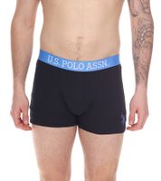 Lot de 2 U.S. POLO ASSN. Boxer homme en coton respirant 011601_US16133_02 999 Noir/Bleu clair