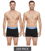 Lot de 2 U.S. POLO ASSN. Boxer homme en coton respirant 011601_US16133_02 999 Noir/Bleu clair