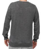 RE:COVERED X DISNEY Herren Rundhals-Pullover mit MICKEY MOUSE Print und Schriftzug Alltags-Sweater mit Baumwollanteil Grau