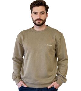 Maglione da uomo STONES 400gsm girocollo dal taglio oversize e realizzato in cotone marrone chiaro