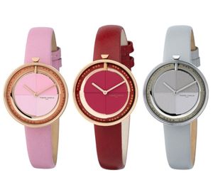 Reloj de mujer Pierre Cardin con esfera moderna, reloj analógico de cuarzo con correa de piel, 3 ATM, 32 mm CMA.000, rosa, rojo o gris