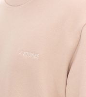 STONES Herren Oversized-Pullover moderner Baumwoll-Sweater mit Rundhals-Ausschnitt Sweatshirt 400gsm mit Logo-Stick Beige