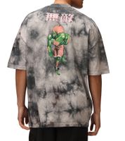 Camiseta de hombre RE:COVERED X CAPCOM con estampado de Street Fighter Vega, Ryu y Blanka, de algodón, cuello redondo, MMDIF18, azul/gris/morado