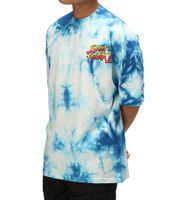 Camiseta de hombre RE:COVERED X CAPCOM con estampado de Street Fighter Vega, Ryu y Blanka, de algodón, cuello redondo, MMDIF18, azul/gris/morado