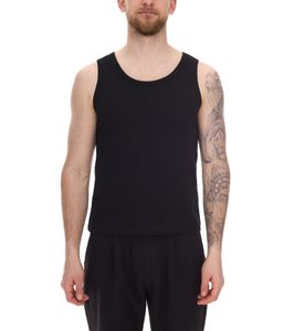 STONES Herren Tank Top Baumwoll-Shirt Basic-Top Rundhals-Top Achsel-Shirt Unterhemd Schwarz