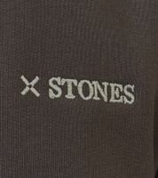 STONES Herren Pullover Baumwoll-Sweater Rundhals-Ausschnitt Oversize Schnitt Sweatshirt 400gsm Dunkel-Braun