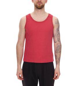 Débardeur homme STONES, chemise moderne en coton, haut col rond, maillot de corps coloré, rouge