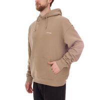 STONES Herren Oversized-Hoodie moderner Baumwoll-Hoodie 400gsm mit Kapuze mit Logo-Stickerei Hellbraun