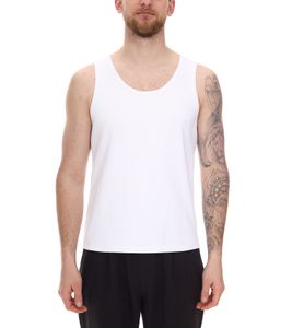 STONES Herren Tank Top modernes Muskel-Shirt aus Baumwolle Rundhals-Top Unterhemd Weiß