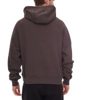 STONES Herren Hoodie moderner Baumwoll-Pullover Kapuzen-Pullover mit Logo-Stick Oversized-Fit 400gsm Dunkel-Braun