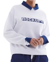 ROCKUPY Damen Sweatshirt Baumwoll-Shirt Winter-Sweater mit Logo-Stickerei RPW20_040302 001 Weiß