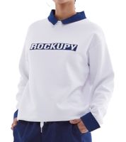 ROCKUPY Damen Sweatshirt Baumwoll-Shirt Winter-Sweater mit Logo-Stickerei RPW20_040302 001 Weiß