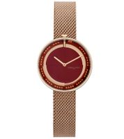 Pierre Cardin Women's Watch with a Modern Dial Analog Quartz Watch with a Stainless Steel Bracelet 3ATM 33mm CMA.0001 Rose Gold/Black or Rose Gold/Red