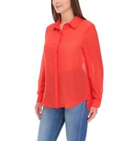Aniston Women's Summer Blouse, Stylish Chiffon Blouse, Long-Sleeved Shirt, 14124228 Red