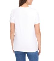 Aniston CASUAL Damen T-Shirt Kurzarm-Shirt mit Cut-Outs Sommer-Shirt 74287507 Weiß