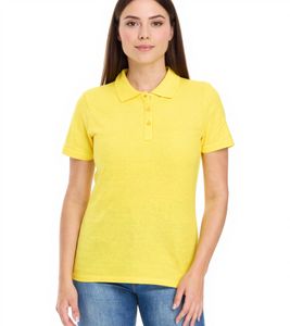 ELEVATE Helios Women's Polo Shirt, Cotton Pique Knit, 180 g/m², 3810710 Yellow