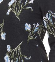 Aniston CASUAL Women's Knit Dress with Floral Print, Summer Dress with 3/4 Sleeves, 62941323 Black
