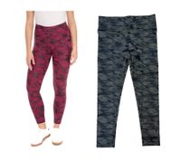Leggings da donna ROCKUPY, pantaloni da fitness alla moda in look mimetico, pantaloni da allenamento 393230 viola o verde