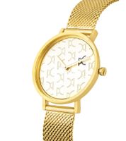 Orologio da donna Pierre Cardin con abbreviazione del marchio sul quadrante, orologio analogico al quarzo con bracciale in acciaio inossidabile, 3ATM 31mm, oro, oro rosa