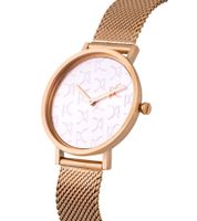 Orologio da donna Pierre Cardin con abbreviazione del marchio sul quadrante, orologio analogico al quarzo con bracciale in acciaio inossidabile, 3ATM 31mm, oro, oro rosa