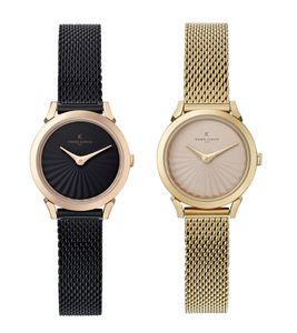 Orologio da donna Pierre Cardin con quadrante semplice, orologio analogico al quarzo con bracciale in acciaio inossidabile, 3ATM 27mm CPI.25, nero/oro o oro