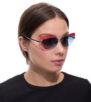 Adidas Women's Sunglasses with Blue Lenses and Red Temples, UVA & UVB Protection, Leisure Glasses EW3517 Red