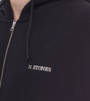 Giacca oversize da uomo STONES, moderna giacca in cotone 400gsm con cappuccio e ricamo logo, marrone chiaro
