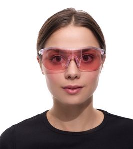 adidas sport Women's Sunglasses Cycling Glasses with Pink Lenses UVA & UVB Protection Filter Category 1 Holiday Glasses SP0003 0027S Transparent