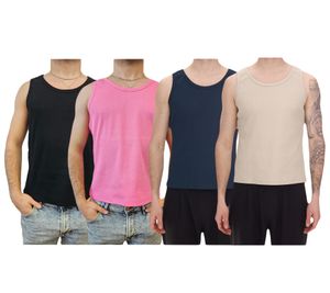 Canotta da uomo STONES, maglietta moderna in cotone, scollo rotondo, canottiera, canottiera intima, blu scuro, nero, rosa o beige