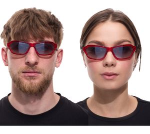 Lunettes de soleil adidas pour femmes et hommes, verres rectangulaires, verres dégradés avec revêtement miroir, filtre de protection UVA et UVB, catégorie 2, lunettes de vacances EW3548, rouge