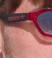 Gafas de sol adidas para mujer y hombre, rectangulares, con degradado y revestimiento de espejo, protección UVA y UVB, categoría 2, para vacaciones, EW3548, color rojo