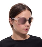 adidas Sport Damen Sonnen-Brille mit verspiegelten Kupfer/Braunen Gläsern und transparenten Bügeln Lauf-Brille SP0013 6226G Transparent