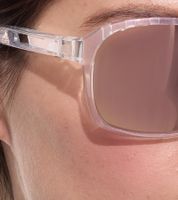 adidas Sport Damen Sonnen-Brille mit verspiegelten Kupfer/Braunen Gläsern und transparenten Bügeln Lauf-Brille SP0013 6226G Transparent