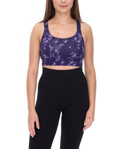 FAYN SPORTS Reggiseno sportivo da donna con inserto in cotone, reggiseno sportivo da allenamento, reggiseno da yoga, 34171929, viola/grigio